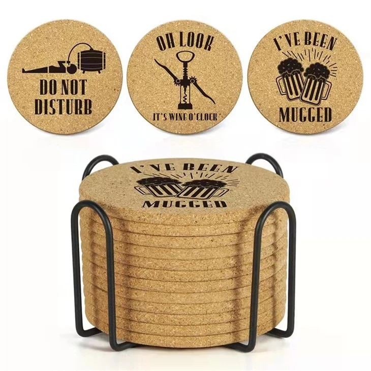 Cork Coaster with Holder